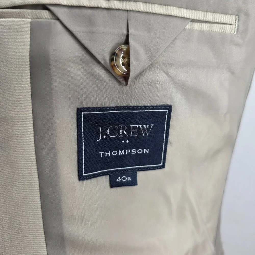 J.Crew Mens Slim-fit Thompson Blazer Khaki jacket Size 40R AZ830